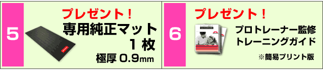 専用マットもプレゼント